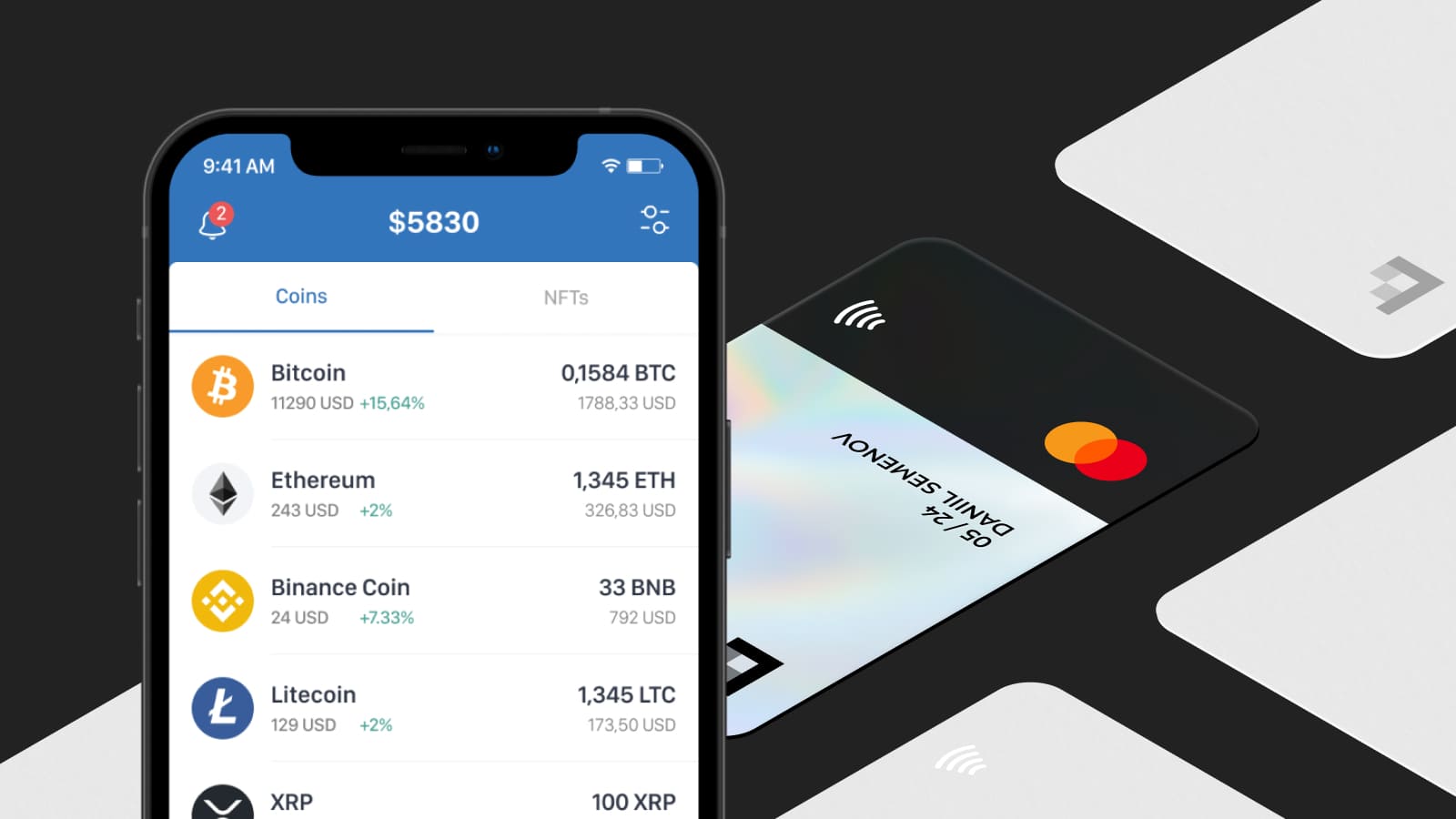 In Trust Wallet, users can buy cryptocurrency with a credit card.