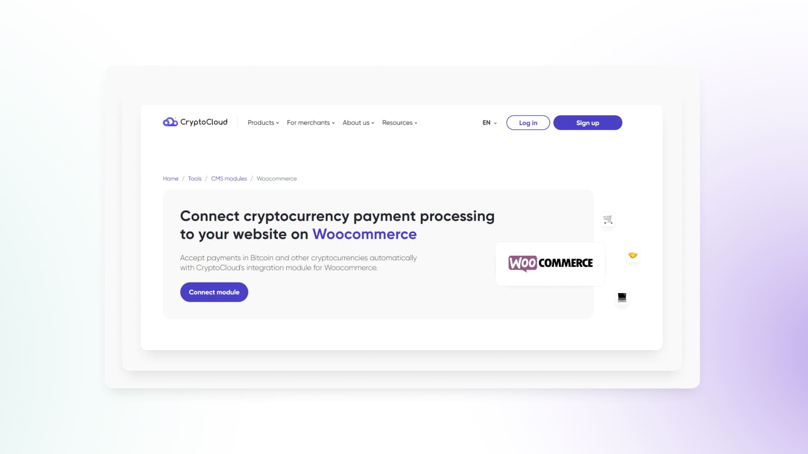 Accept crypto payments on WordPress with CryptoCloud.