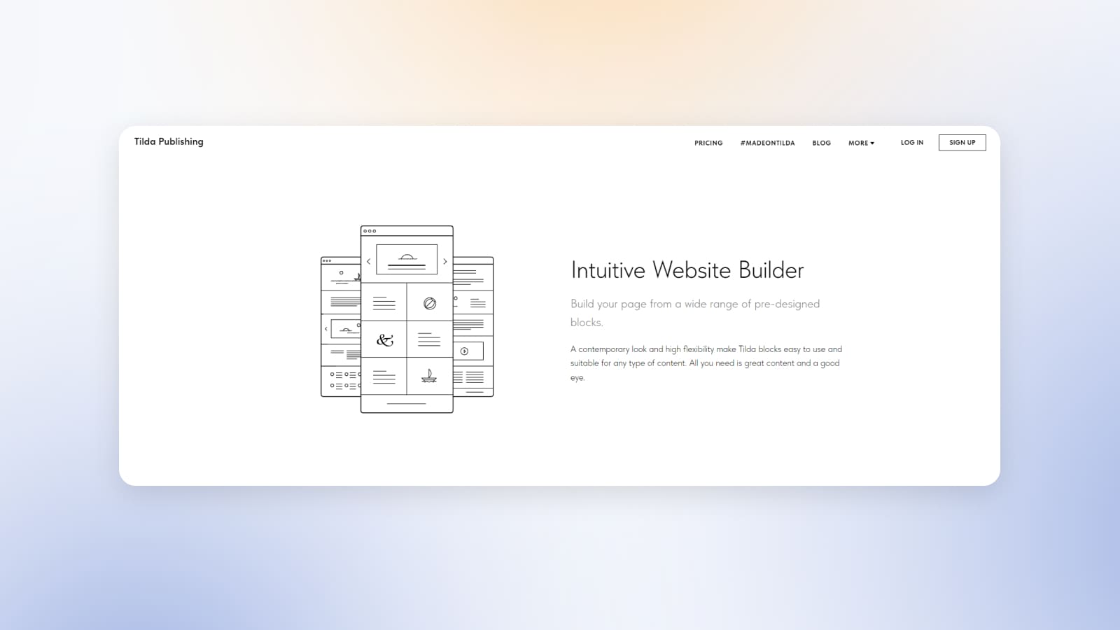 Tilda is a website builder designed for users, among others, who have no programming skills.