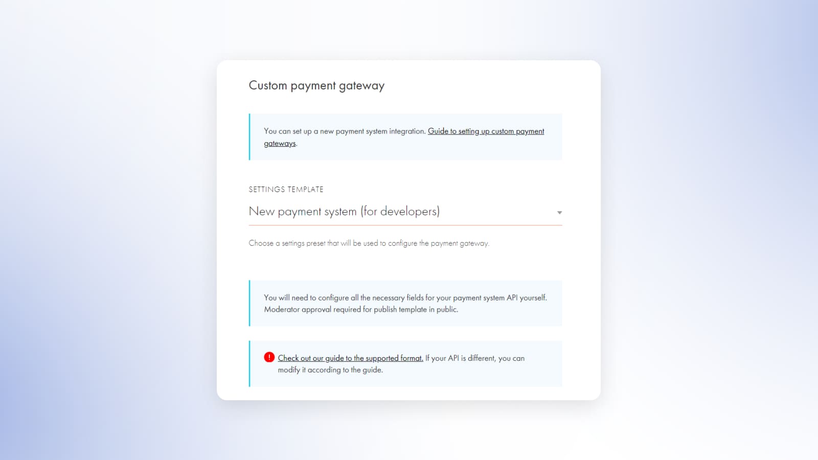 Add the CryptoCloud payment method in your Tilda website settings.
