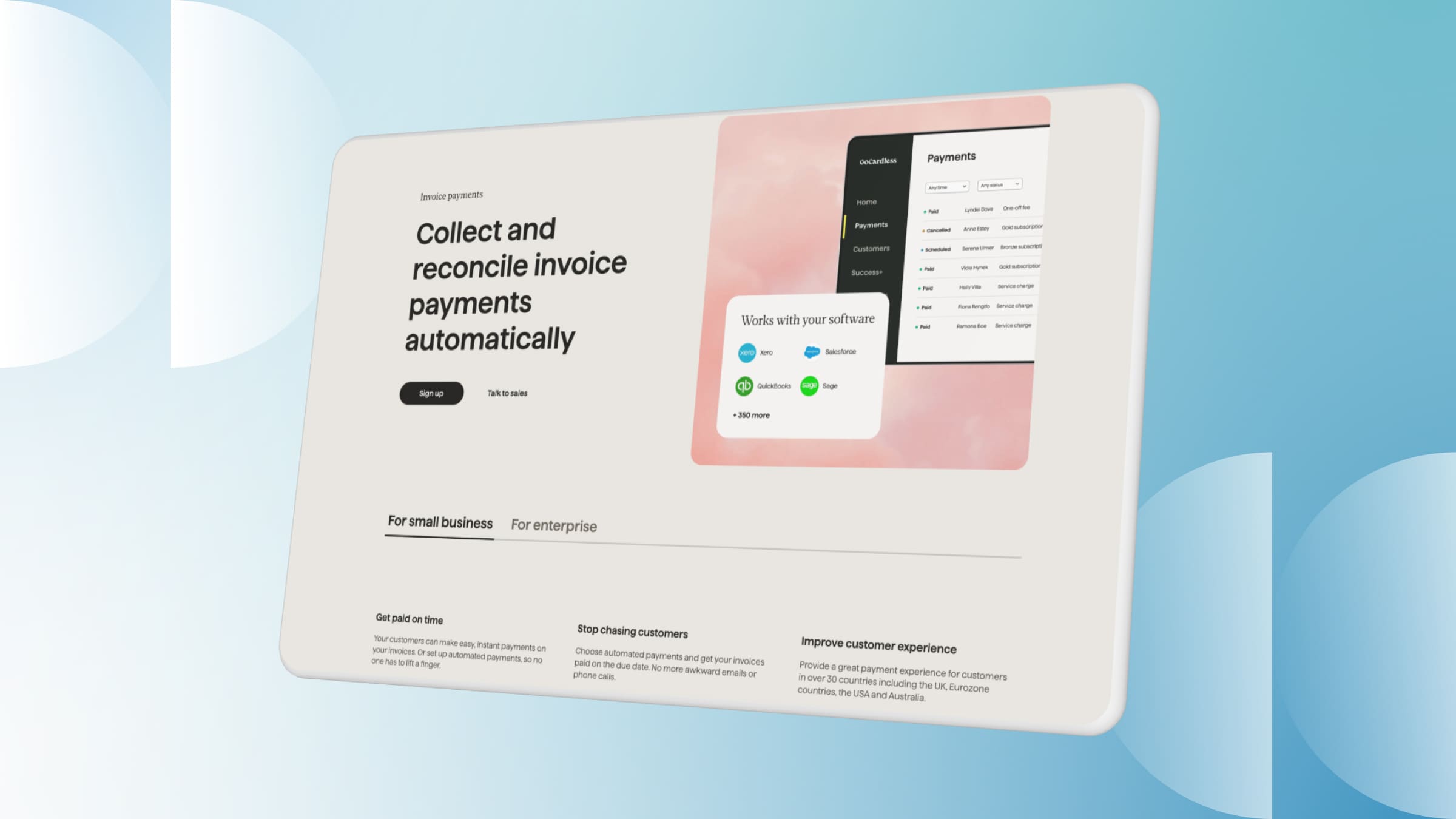 GoCardless позволяет мерчантам подключить автоматический сбор оплаты за подписки.