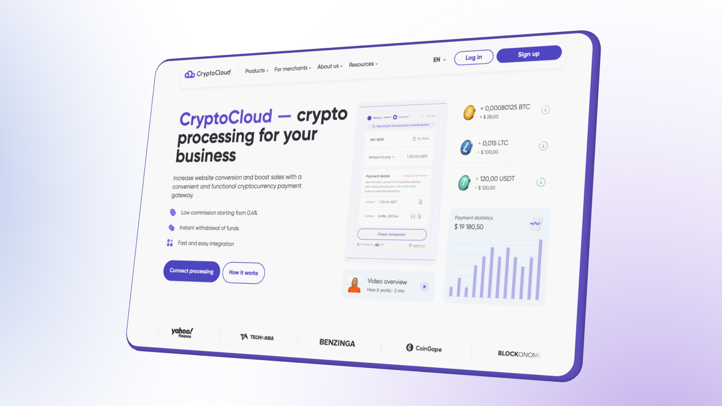 Payment links can be used to accept cryptocurrency payments, for example with CryptoCloud.