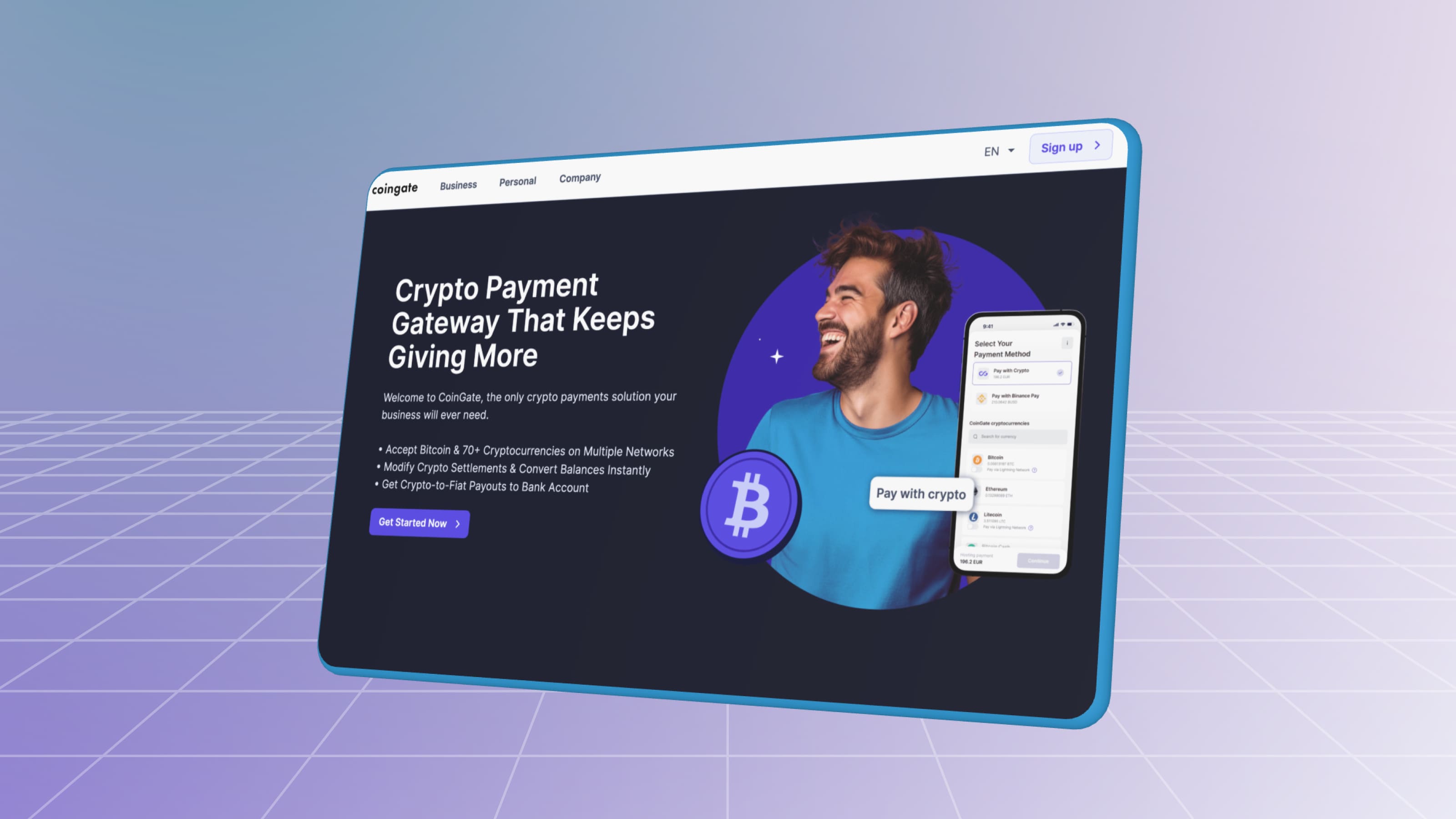 CoinGate is a platform where you can buy over 150 cryptocurrencies with your bank card.