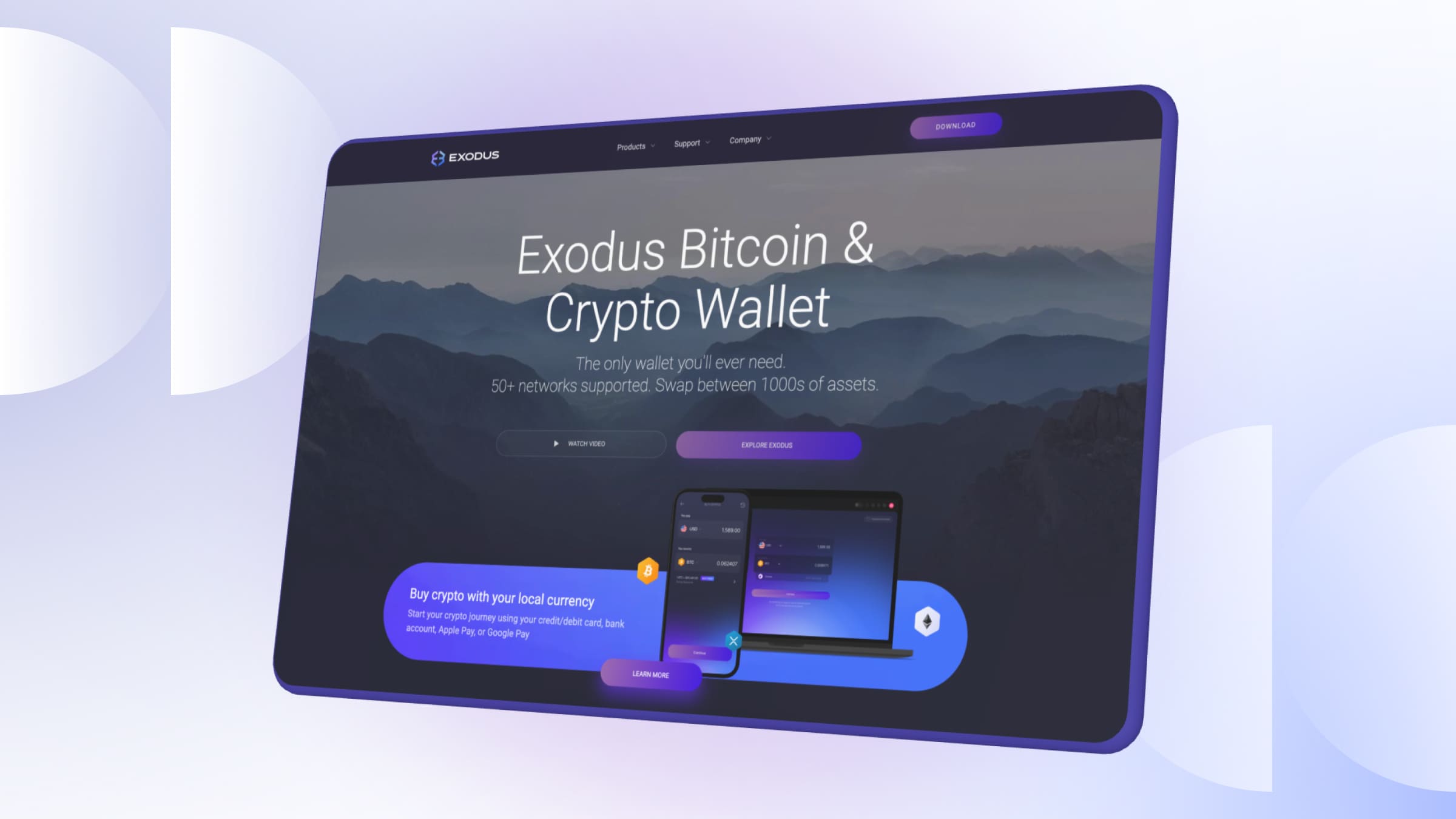 Exodus is one of the popular desktop cryptocurrency wallets.