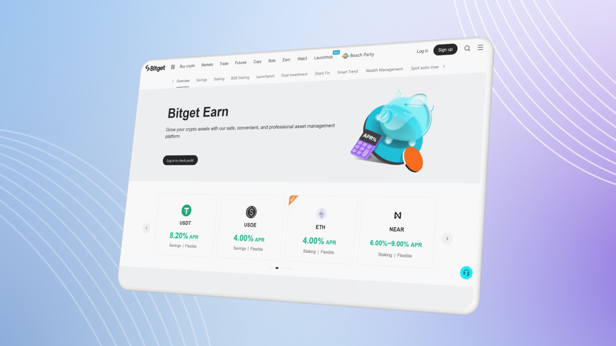 Bitget users can earn money by lending cryptocurrencies on the Bitget Earn platform.