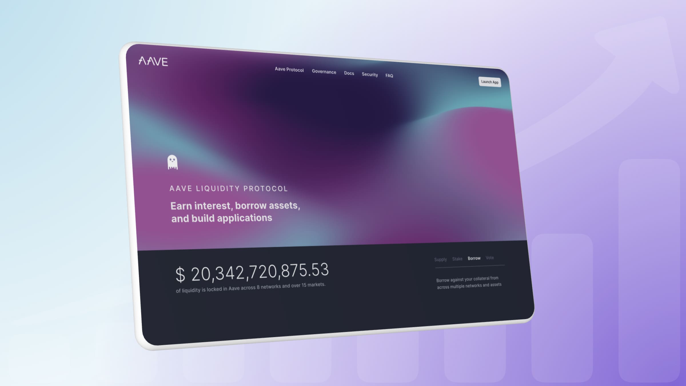 Aave, an Ethereum-based DeFi protocol, is dedicated to creating cryptocurrency deposits and loans.