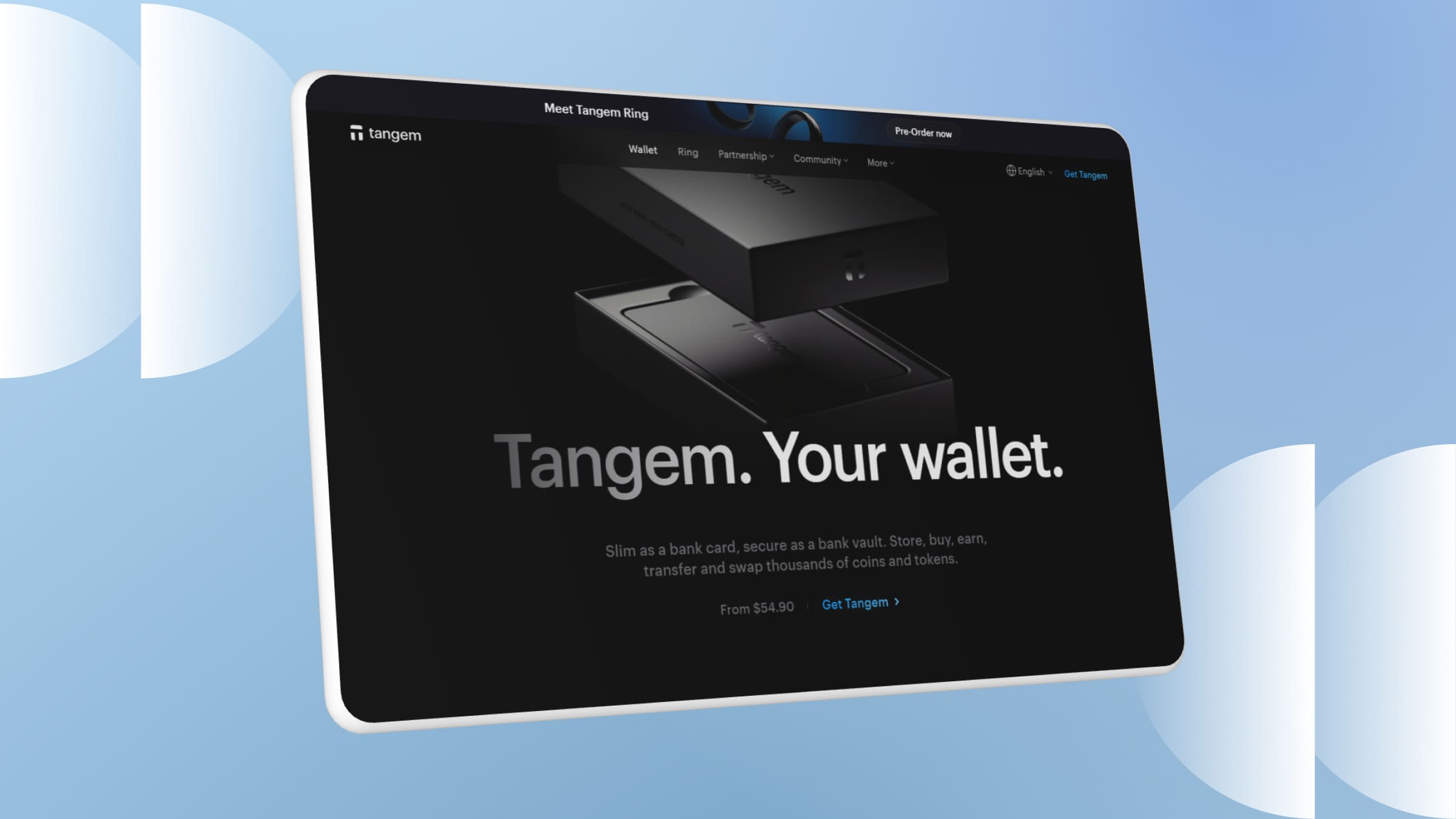 Cold cryptocurrency wallet Tangem Wallet allows you to store your digital assets safely.