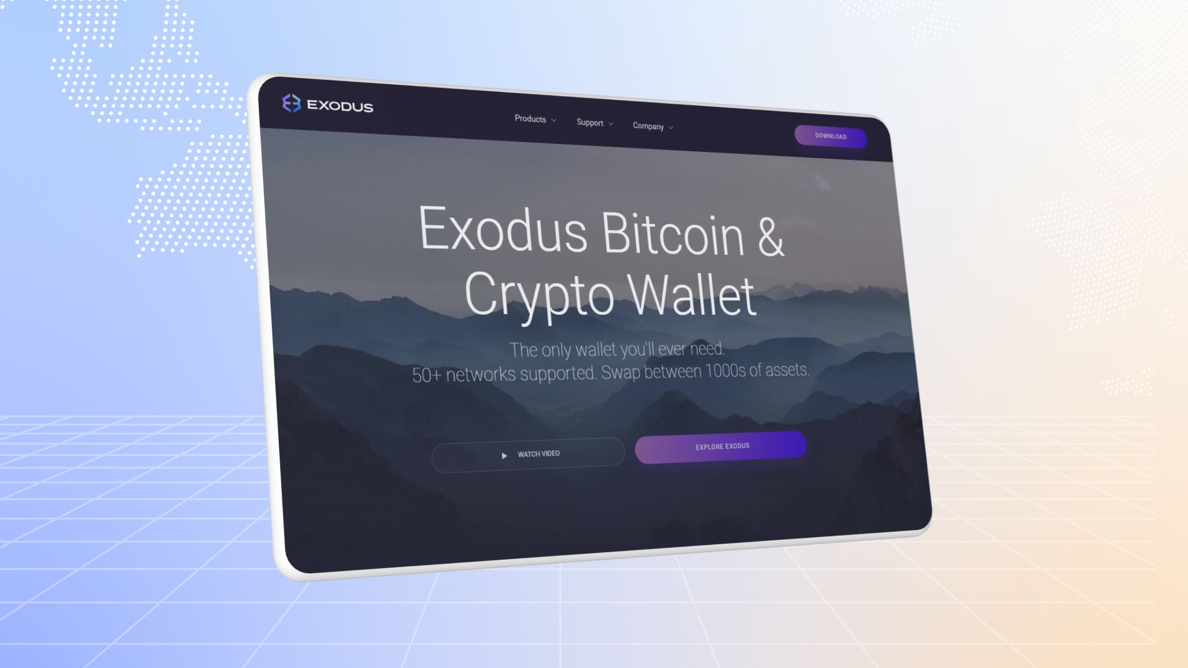 Exodus is a hot cryptocurrency wallet with support for over 1000 coins.