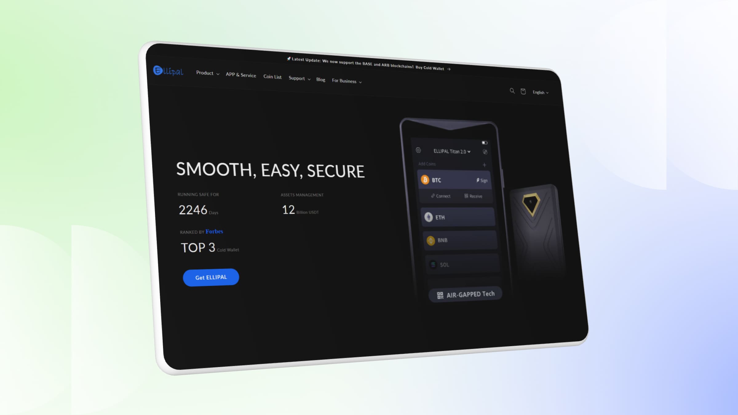 Ellipal is a hardware cryptocurrency wallet for Bitcoin and other cryptocurrencies.