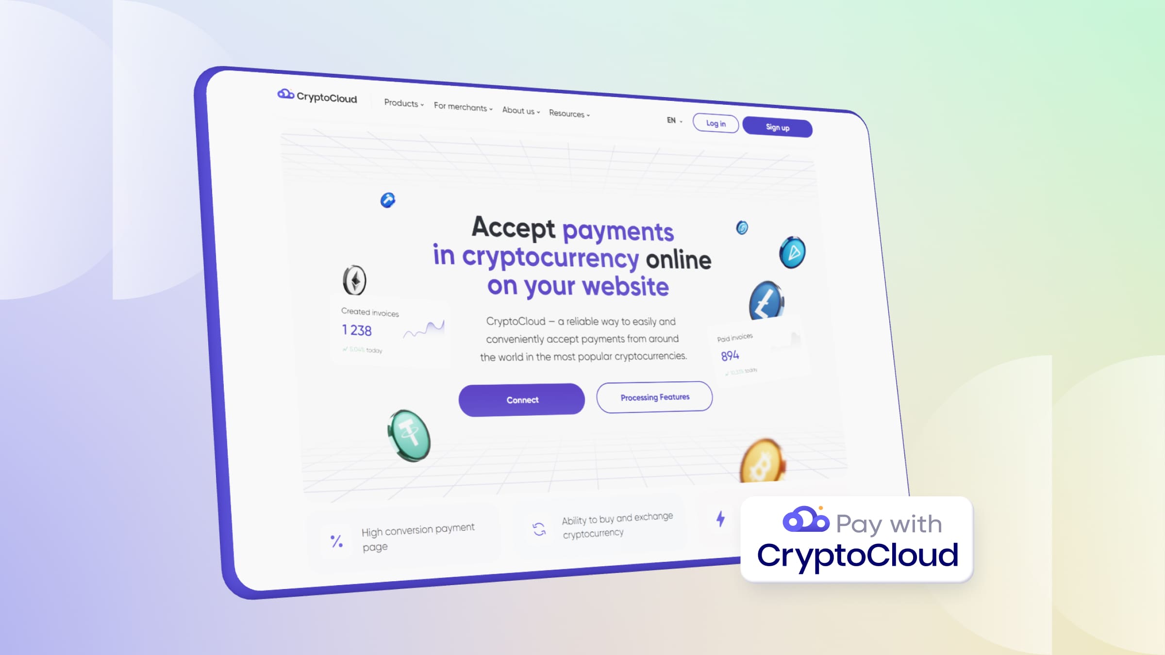 Accepting payments in cryptocurrency using CryptoCloud.