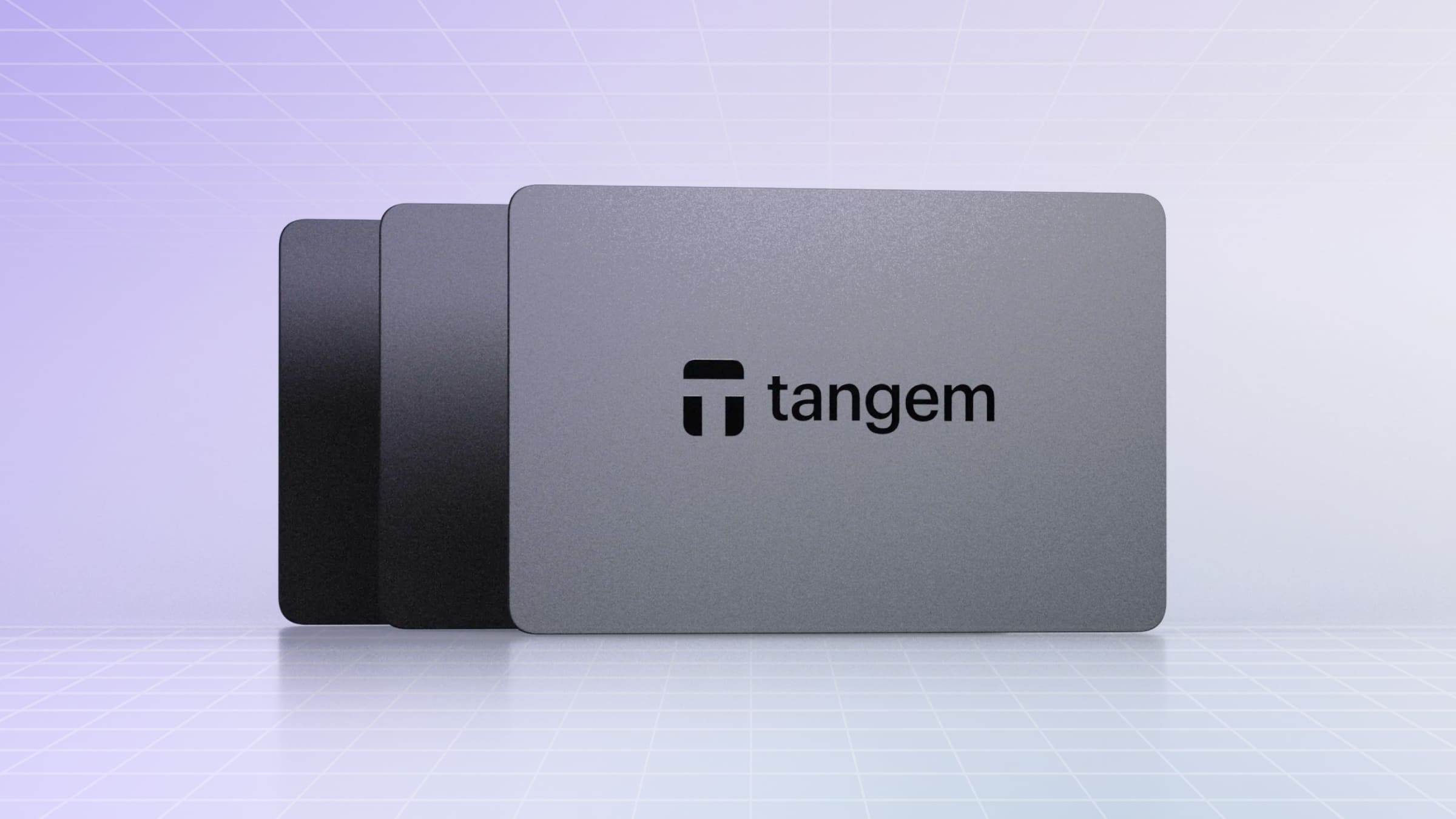 The Tangem Wallet is presented as a set of two or three cards.