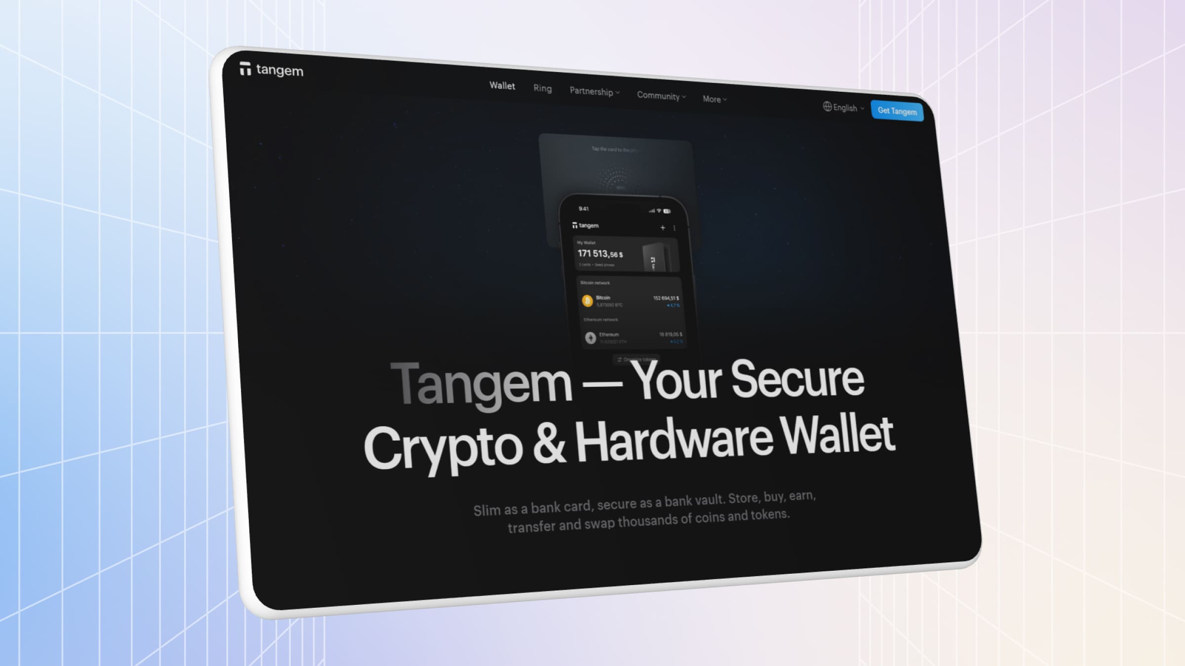 If you want to try a cold wallet for its improved security, we recommend the Tangem Wallet.